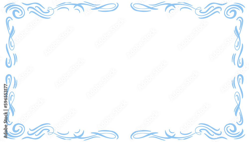 Blue abstract frame background illustration