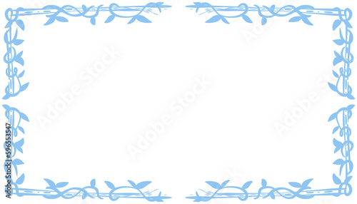 Blue abstract frame background illustration