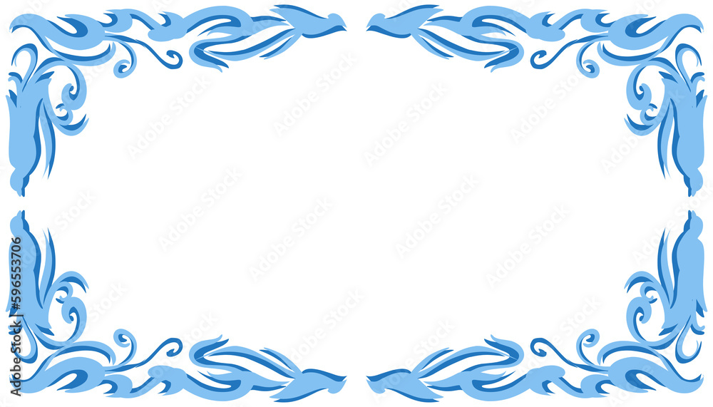 Blue abstract frame background illustration Blue abstract frame background illustration