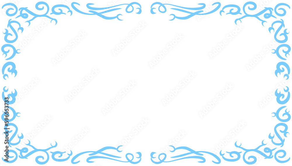 Blue abstract frame background illustration