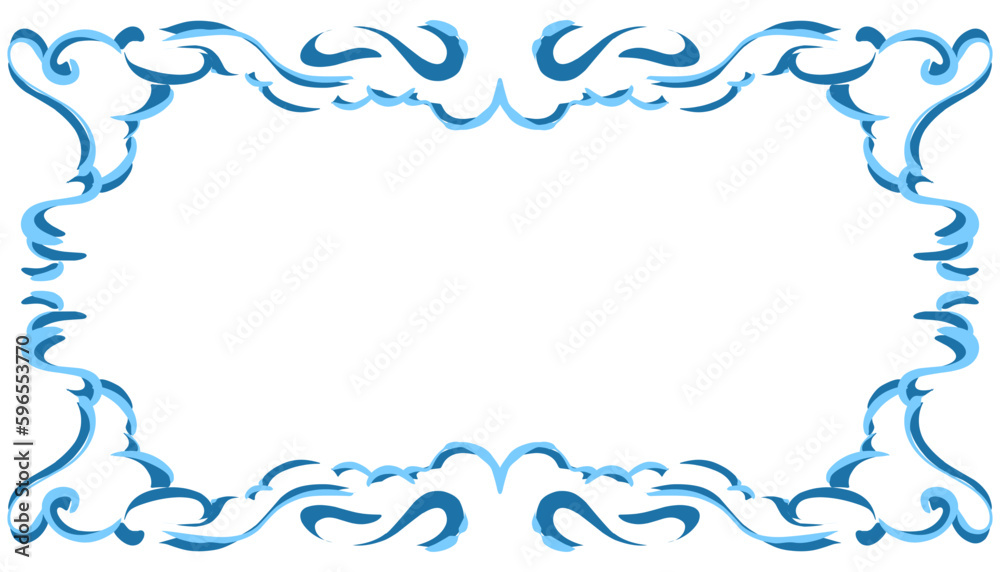 Blue abstract frame background illustration. Perfect for designing invitation cards, greeting cards, wallpapers, posters, banners, websites, advertisements