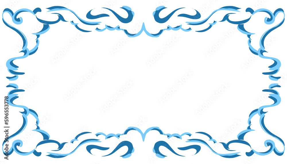 Blue abstract frame background illustration Blue abstract frame background illustration