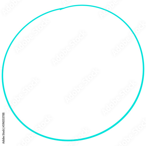 Blue Doodle Rounded Circle Border