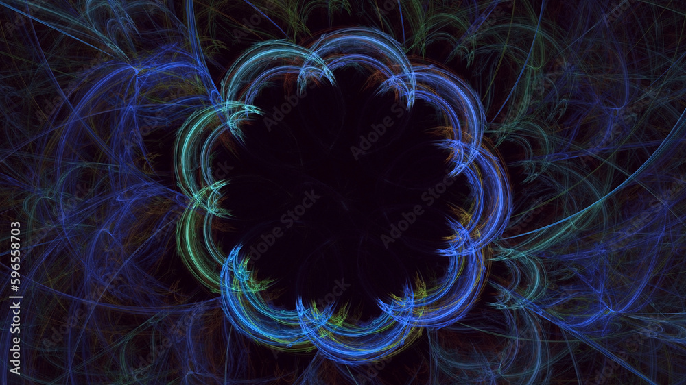 3D rendering abstract round light background