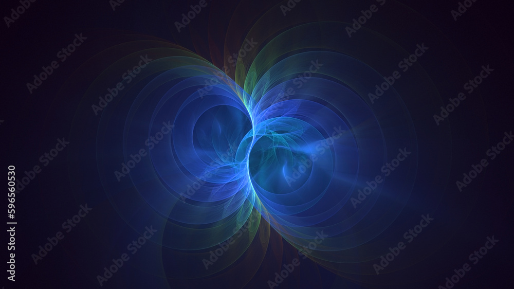 3D rendering abstract multicolor technology fractal light background