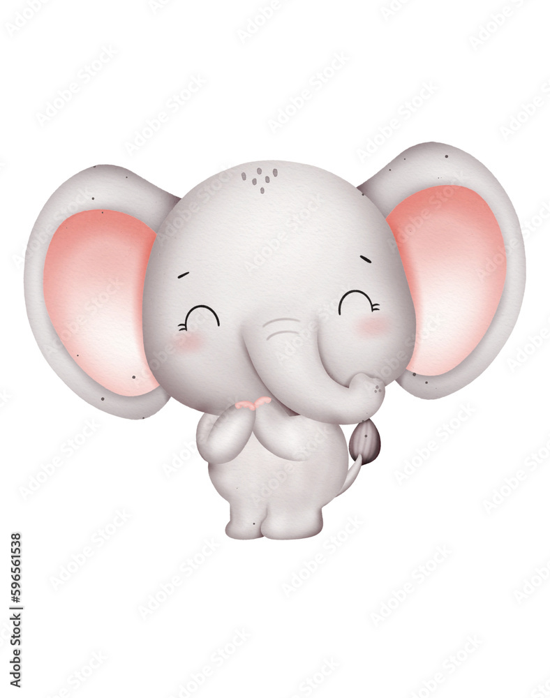 Cute baby elephant watercolor Cute baby elephant watercolor