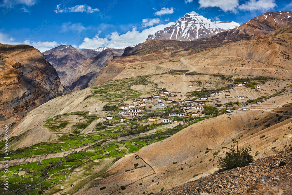 Kibber village in Himalayas