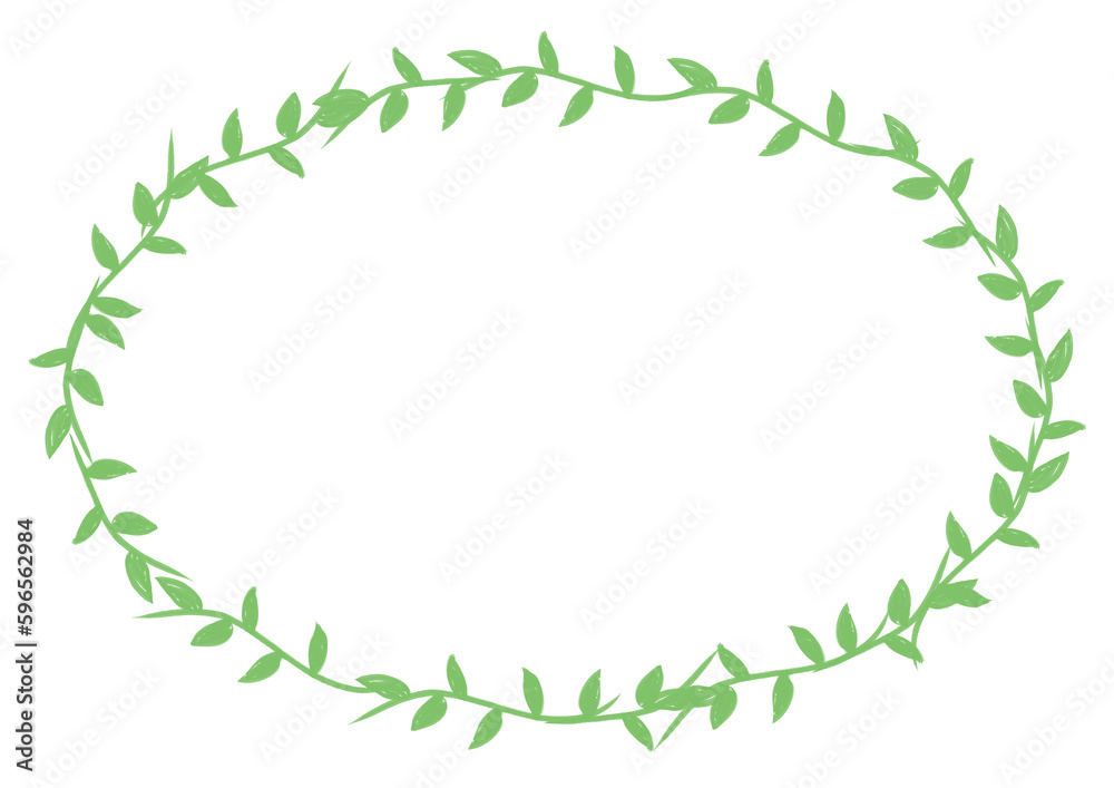 Obraz premium ボタニカル 葉っぱ フレーム 背景 ナチュラル