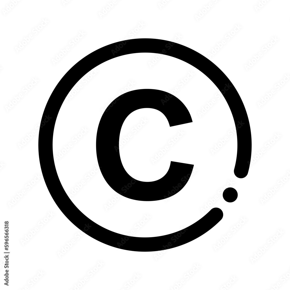 Modern copyright icon. Rights. Vector.