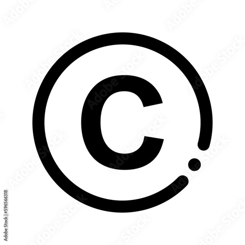 Modern copyright icon. Rights. Vector.