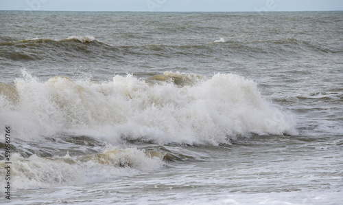 Fototapeta Naklejka Na Ścianę i Meble -  Waves on the seashore, nature.