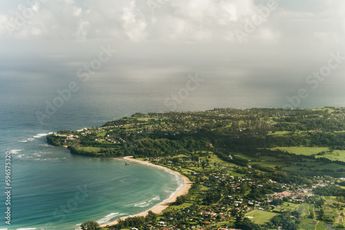 Hanalei Bay is the best surfing beach on Kauai Island. © IBRESTER