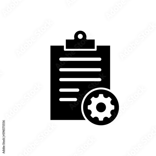 Technical check list vector icon. Checklist clipboard illustration sign. specification symbol.