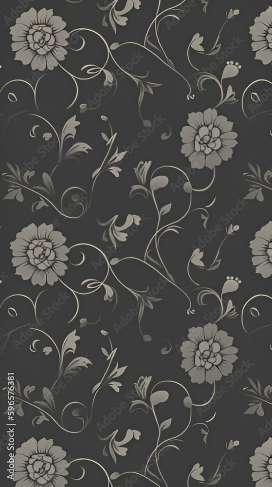 Floral Wallpaper Vertical Background | Generative AI