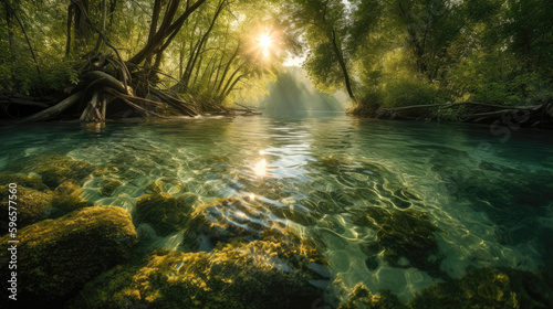 A crystal-clear stream mean...