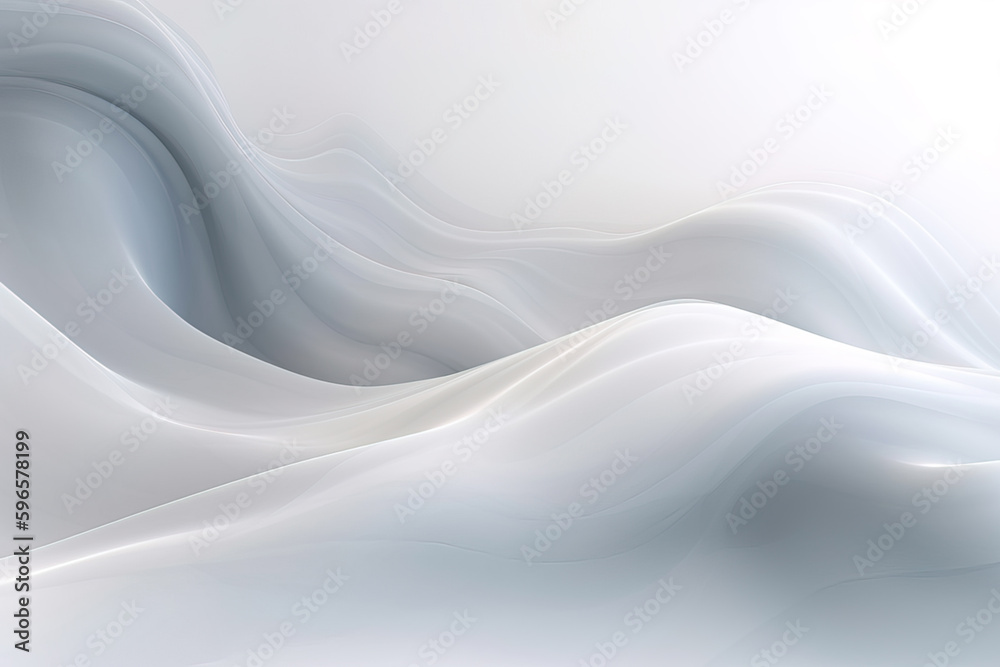 White fluid abstract background. Generative ai. White fluid abstract background. Generative ai.