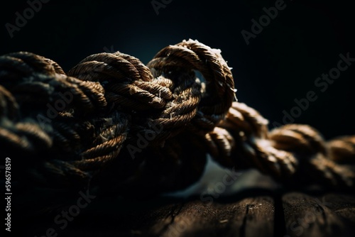 A rope connects weak link in chain. Generative AI