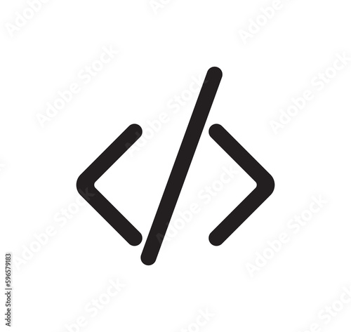 Code icon. Coding symbol. Code symbol design.