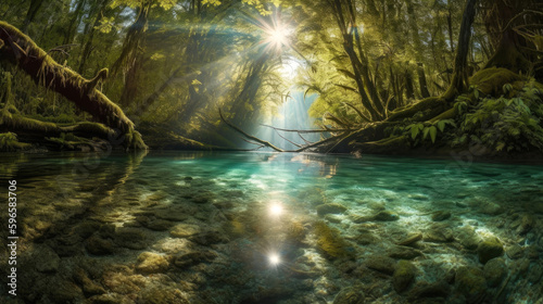 A crystal-clear stream mean...