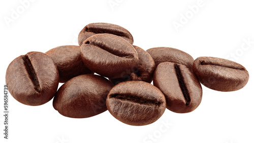 Foto coffee bean isolated on white background, clipping path, full depth of field