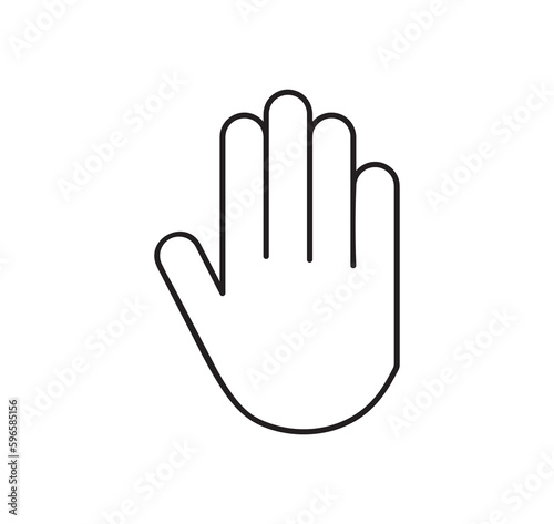 Hand icon design. Stop vector sign.