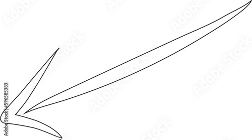 Set of black hand drawing arrows doodle. Arrow elements. line art vector illustration icon. Simple arrows isolated on white background.