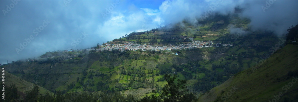 Landscape at Chunchi at the road Panamericana at Alausi, Chimborazo Province, Ecuador, South America
