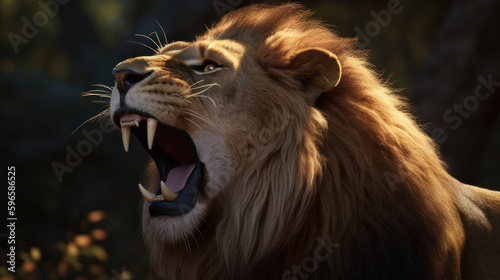 Portrait of a Lion made with Generative AI Technology