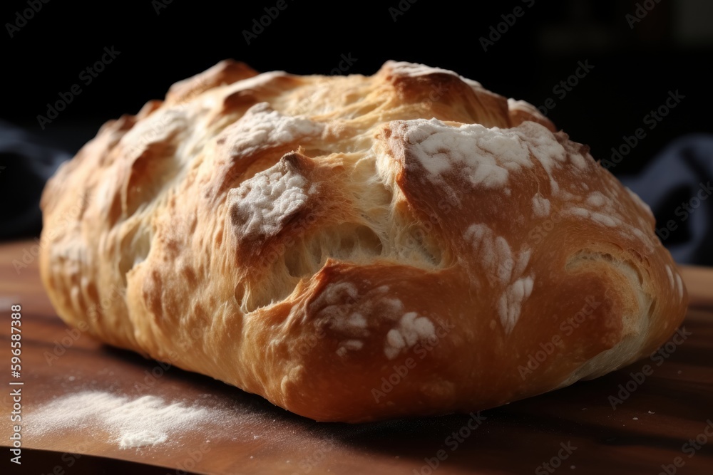 Freshly Baked Bread on Cutting Board