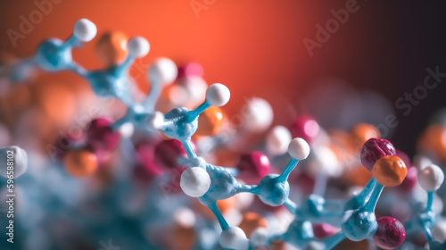 complex molecular structures, advanced AI technology in protein design Generative AI photo