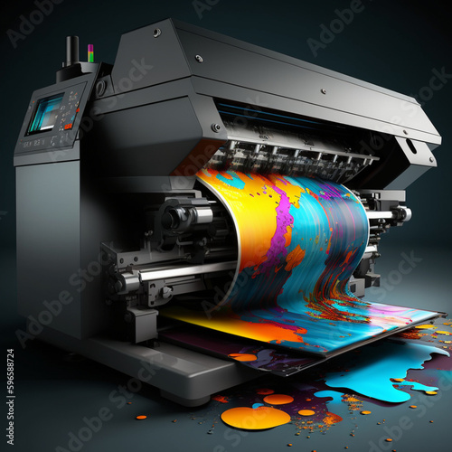 Printing machine. Generative AI.