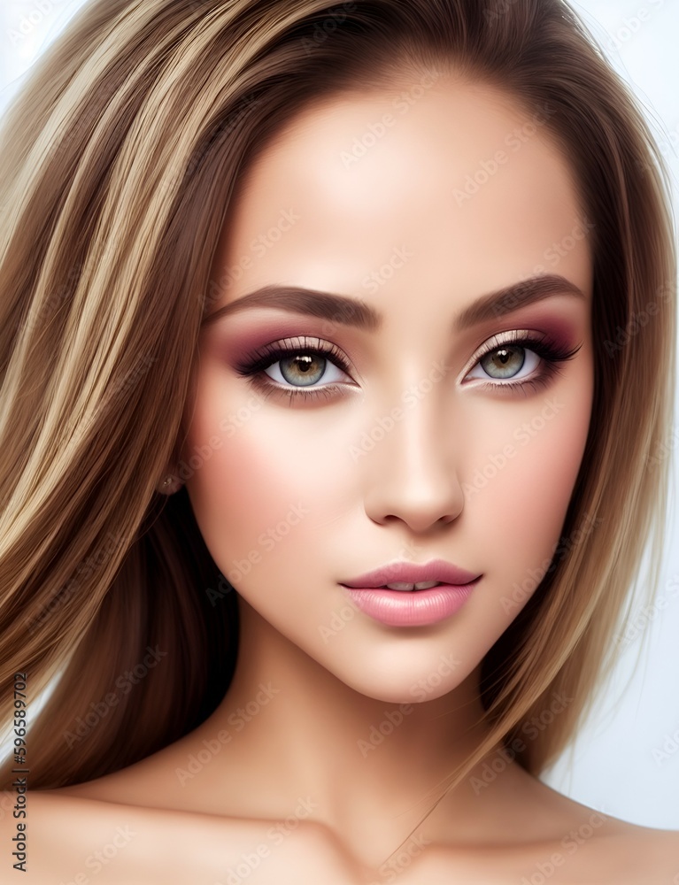 Portrait of young beautiful woman. Digitally AI generated image. Portrait of young beautiful woman. Digitally AI generated image.