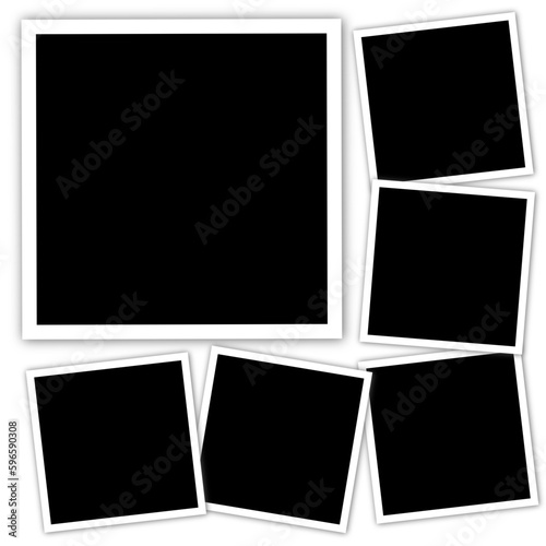 Set of Isolated Square Photo Frames
