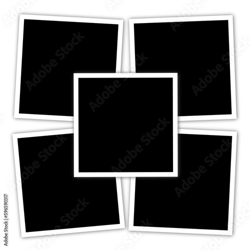 Set of Isolated Square Photo Frames