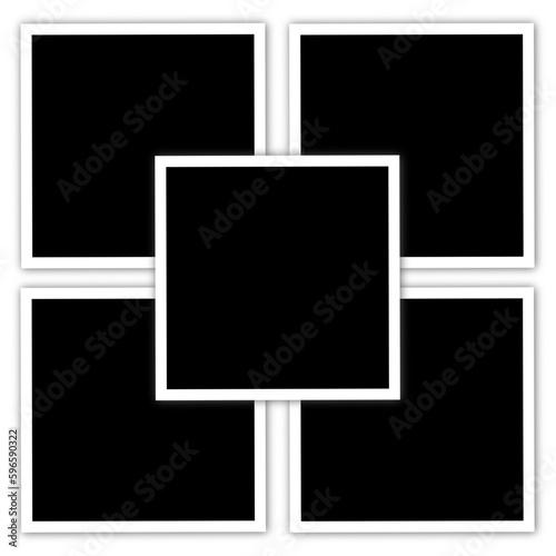 Set of Isolated Square Photo Frames
