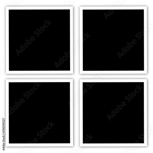 Set of Isolated Square Photo Frames