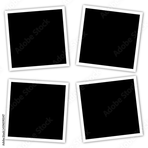 Set of Isolated Square Photo Frames