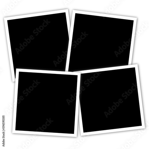Set of Isolated Square Photo Frames