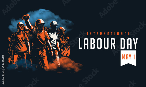 Happy International Labour day. Vector Illustration.