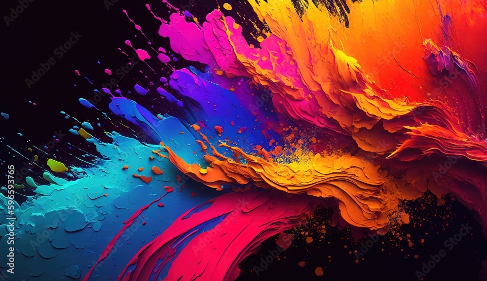 Colorful Paint Texture Background. Generative AI Colorful Paint Texture Background. Generative AI