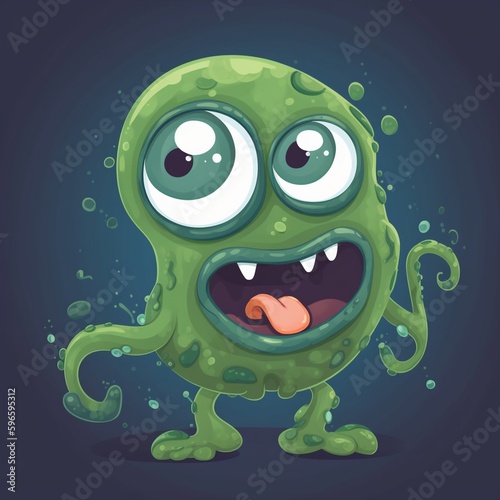 Cartoon ileum with Peyer's patches
