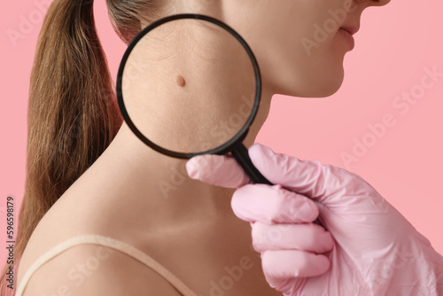 Dermatologist examining you...