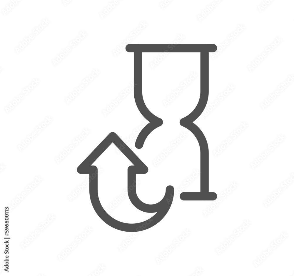 Sand watch related icon outline and linear vector. Sand watch related icon outline and linear vector.