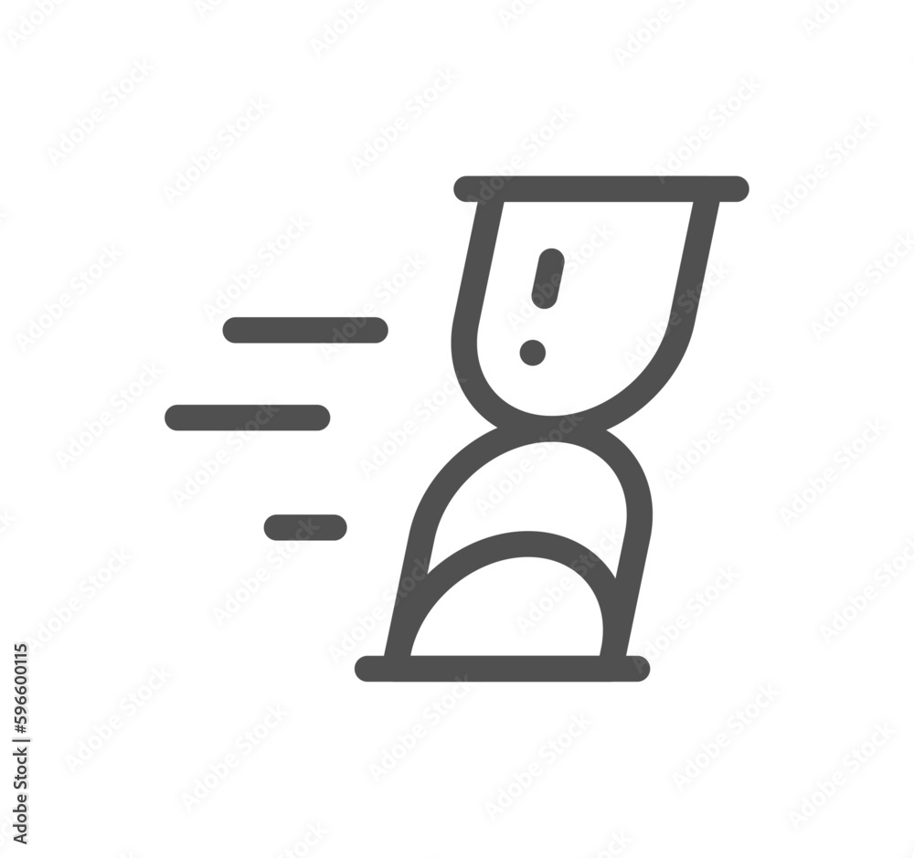 Sand watch related icon outline and linear vector. Sand watch related icon outline and linear vector.