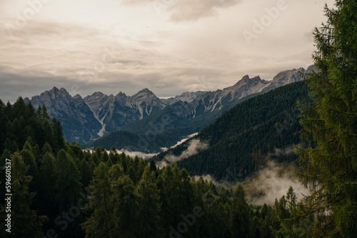 Dolomites, Italy - nov, 2021 Great view from the mountain overlooking Monte Punta © IBRESTER