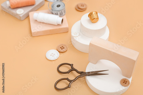 Sewing craft supplies with ...