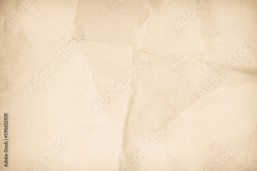 Cream paper old grunge retro rustic blank, crumpled paper texture background surface brown parchment empty. Natural pattern antique design art work and wallpaper.