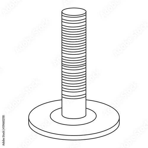 Claw for cats, animals. Animal care. Line art.