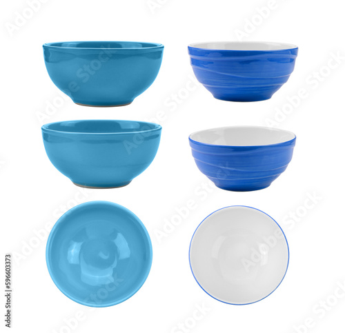 blue bowl on transparent png