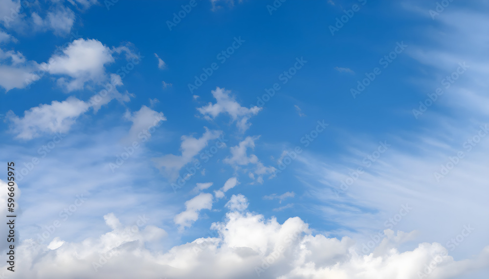 blue sky background with clouds., Ai generated blue sky background with clouds., Ai generated